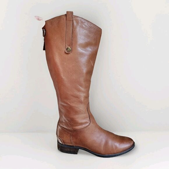 Brown Leather Knee-High Boots - Picture 1 of 10